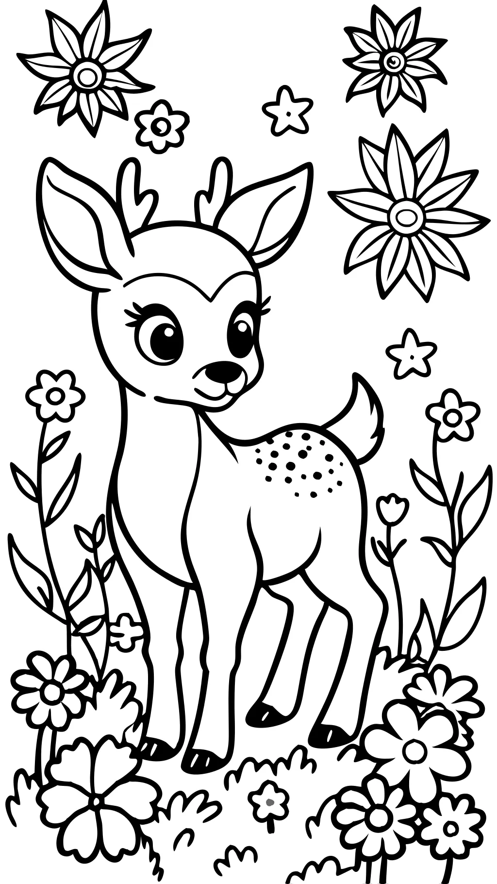 Página para colorear bambi